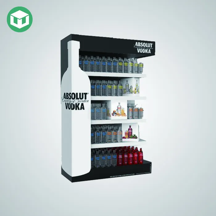 Fiera di Cartone Display Stand Espositivo per Bottiglie di Liquore