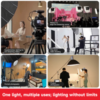 Lumière vidéo LED COB 300W CRI 97+ Éclairage continu silencieux pour studio 5600K Contrôle par application - Production vidéo cinématographique professionnelle