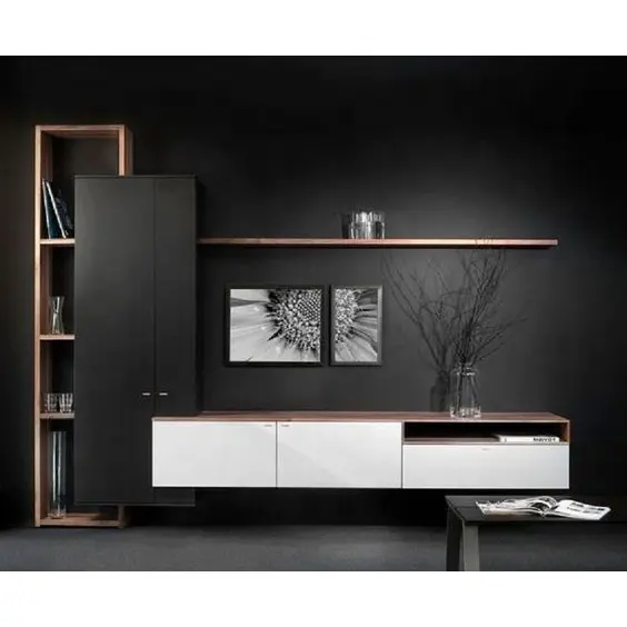 2023 Hangzhou Vermont Italiaans Hout Eenvoudige Tv Stand Modern Kast Set Design