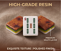 Nouvel ensemble de tuiles de Mahjong Tortoise Golf Masters américaines de luxe en acrylique personnalisé 2026, 160 pièces, portable, 4 couches, en stock