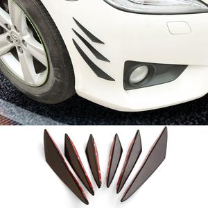 6 pièces Universelles pour Pare-chocs Avant : Lame de Décoration, Diffuseur, Ailerons, Spoiler de Carrosserie, Canards, Lame de Spoiler Inférieure, Décoration Canard pour Tuning Automobile - Product Image 2