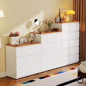 Cassettiera a 6 cassetti in legno laccato per camera da letto, comodino - Product Image 6