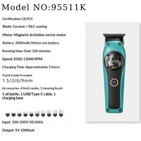 Cortapelos y Recortadoras Eléctricas de Alta Velocidad con Motor Vectorial, Peines de Diferentes Longitudes y Batería de 2000-4000mAh para Salón
