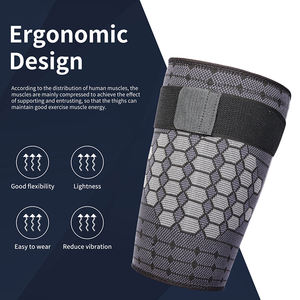 Manchon de soutien de sécurité de fitness respirant tricoté personnalisé sangle antidérapante réglable équipement de compression de la <span class=keywords><strong>cuisse</strong></span> - Product Image 2