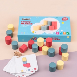 Großhandel Kinder Montessori Holz spielzeug 3D Puzzle Pixy Cubes Räumliches Denken Lernen Pädagogisches Holz spielzeug für Kinder - Product Image 4