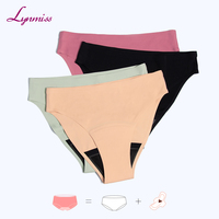 Lynmiss, ropa interior sin costuras para el período, calzones menstruales a prueba de fugas, bragas menstruales suaves sin PFAS para mujer