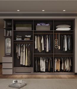 Armoire coulissante en bois au design moderne, personnalisable, pour chambre à coucher, avec étagères <span class=keywords><strong>de</strong></span> présentation, armoire design, solide - Product Image 5