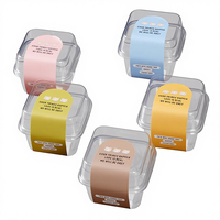 Gobelet carré transparent en plastique de 8 oz, petit gobelet à dessert pour mousse, boîte d'emballage pour gâteau, brûlée, pudding, lait, nourriture, gobelet en plastique PP avec couvercle