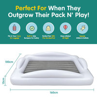 2 en 1 Matelas gonflable portable pour enfants Lit de voyage gonflable pour enfants Matelas gonflable pour enfants 4 côtés pour enfants