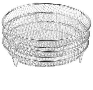 Estante para freidora de aire, cesta de refrigeración de malla de acero inoxidable de grado alimenticio, cesta para asar a la parrilla para uso en panadería, platos para hornear, sartenes - Product Image 2