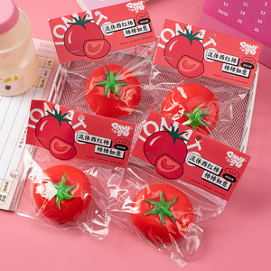 Hot Sale TPR Fluid Fruit Tomato <b>Squishy</b> Flour Filling Slow Return Hand Exercise Squeeze Stress Relieve Toys for Kids Adults - Product Image 2