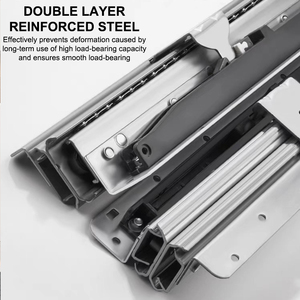 Kim Loại cài đặt khung tủ quần áo gắn slideway đường sắt loạt tải ẩn dưới undermount nhiệm vụ nặng nề Ngăn kéo trượt cho cầu thang tủ - Product Image 3