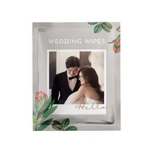 Wholesale custom private label individually wrapped hand cleaning wet wipes for wedding