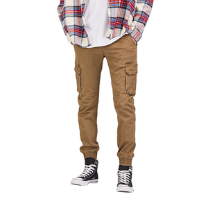 Sabin-pantalones Cargo de algodón lavados para hombre, Sarga de alta calidad, varios colores, con bolsillos, a la moda, para correr, novedad de otoño - Product Image 2