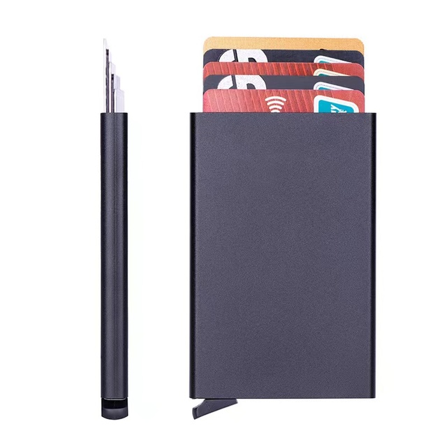 New Version 2023 Smart Wallet Rfid Blocking Minimalist Wallets RFID Card Blocking Aluminum Card Holder