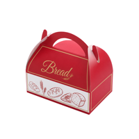 Boîtes d'emballage pour pain à emporter, kits d'expédition automatiques pour aliments à emporter, cartons de transport jetables rouges pour gâteaux