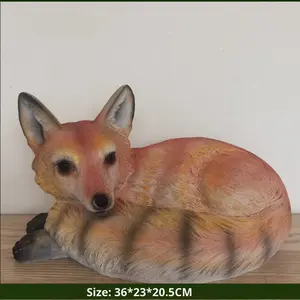 Grande sculpture d'animal <span class=keywords><strong>de</strong></span> simulation extérieure, renard, ornement en résine gravée, villa chinoise, cour, jardin - Product Image 6