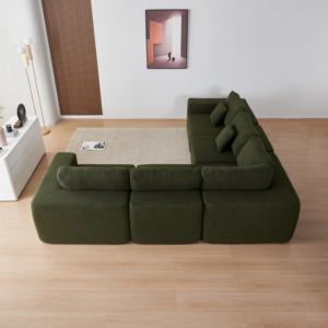 Modasi - Sofá Seccional Modular Convertible Moderno de 3 Plazas, Sofá Grande en Forma de L, Tapizado en Tela, Sin Brazos, para Sala de Estar, Oficina o Villa - Product Image 3