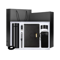 Set de Regalo Empresarial de Lujo de Alta Calidad, Cuaderno de PU con Logotipo Personalizado, Botella de Agua con Pantalla LCD y Bolígrafo para Regalos Corporativos