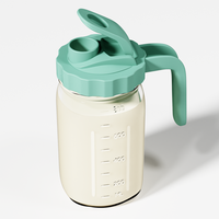 Recipiente de Almacenamiento para Leche Materna, Jarra de Vidrio Mason de 32 oz con Vertido Fácil para Leche Materna