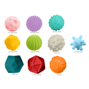 Huanger coloré doux en plastique souple vinyle balle en caoutchouc jouets bébé balle silicone texturé boules <span class=keywords><strong>sensorielles</strong></span> - Product Image 4
