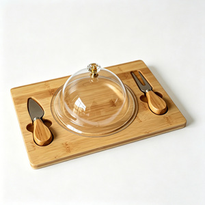Bamboo Cheese <b>Board</b> Set With Lid And <b>Tools</b> For Serving And Storage - Product Image 4