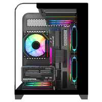 AntarcChill 2026 New Design MicroATX Computer Case Gaming Desktop High Quality PC Cases With Curved Tempered Glass Gabinet