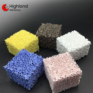 Filtre en mousse céramique 90% ZrO2, directement de l'usine, 1700 ℃   Résistant <span class=keywords><strong>à</strong></span> la chaleur, 30-40 PPI pour la fonderie d'acier - Product Image 3