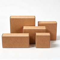 Boîte à avion en papier kraft vierge avec logo personnalisé, emballage en carton recyclé RUNWELL, pliable à plat, pour bijoux et petits cadeaux