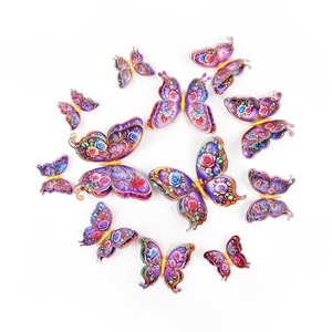 12 Pegatinas de Mariposas 3D Simuladas de Doble Capa, Decoración Creativa para el Hogar, Pegatinas de Pared para Habitación Infantil, Pegatinas de Pared 3D - Product Image 1