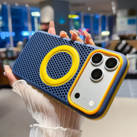 Étui de téléphone magnétique avec logo personnalisé pour iPhone 13-18 Series, étui en maille à forte aspiration 2800GS avec revêtement anti-traces de doigts