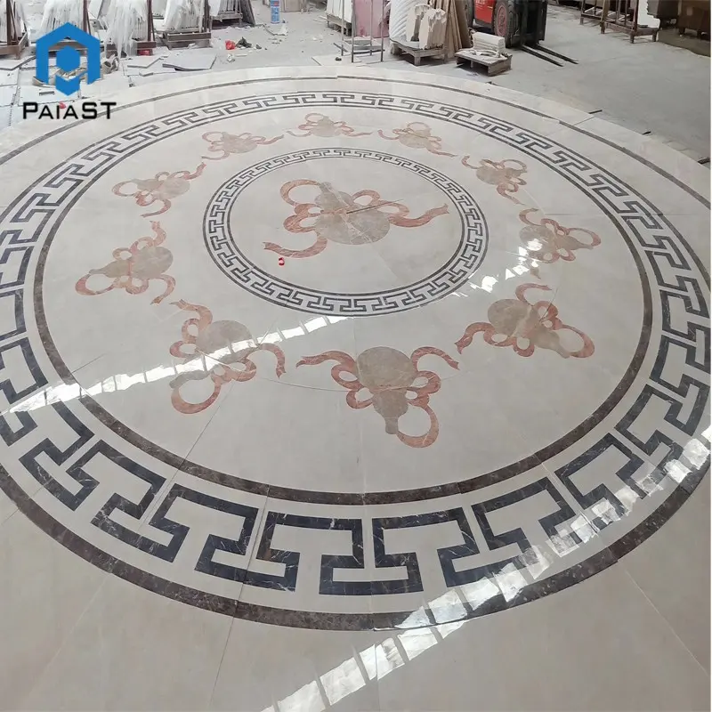 Disegni floreali medaglione di marmo rotondo modello di pavimento in pietra medaglione piastrelle per pavimenti hall modelli di piastrelle per pavimenti