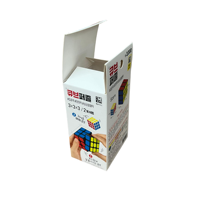Boîte d'emballage de jouet Rubik's Cube de dessin animé pour enfants avec logo personnalisé en usine avec fenêtre transparente Boîte de papier d'affichage de cadeau