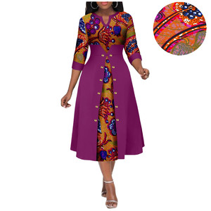 Vêtements ethniques africains <span class=keywords><strong>Robe</strong></span> batik pour femmes Robes de mère de la mariée <span class=keywords><strong>Robe</strong></span> africaine en coton - Product Image 3