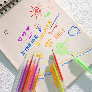 Ensemble de stylos gel 3D stéréo pour graffiti, peinture sur verre, papeterie, stylos gel colorés pour écriture et dessin DIY - Product Image 2