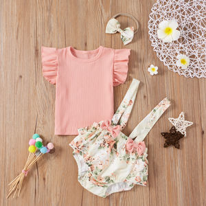 Boutique en ligne Chine : Combinaisons pour bébés, vêtements à fleurs pastel, tenues de princesse, ensembles de robes et combinaisons pour petites filles - Product Image 2