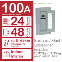 Panel de interruptores principales QO3040CP 100A 24 espacios 48 circuitos para PLC