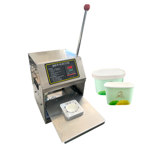 Taza de yogur, sellador de película de papel de aluminio, máquina de sellado Manual, máquina de embalaje de vasos de papel de helado para paletas y <span class=keywords><strong>Leben</strong></span> - Product Image 1