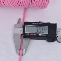 Tali Macrame 3Mm 4 Untai Tali Katun Putar Tali Lembut untuk Gantungan Tanaman Buatan Tangan Membuat Kerajinan Seni Dinding dan Proyek DIY