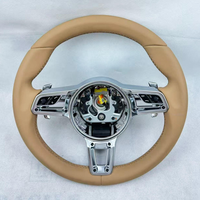 Volant sport personnalisé en cuir et fibre de carbone pour Porsche 971 718 991 911 Macan Panamera Cayenne Cayman Boxster