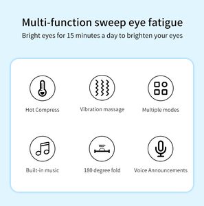 Massageador de Olhos Elétrico Inteligente com Vibração Musical Visível, Certificado CE ROHS, Novo Design 2024, OEM, Aquecimento, Bateria de 1000mAh - Product Image 3