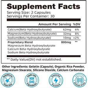 Cápsulas de Cetonas Exógenas Keto 2100mg para Pérdida de Peso, Control de Peso en Adultos, Ayuda a Convertir Grasa en Energía, Suplemento - Product Image 4