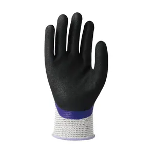 Guanto Towa - 541S 7/S Activ Grip Omega S - Colore: Mélange / Viola - Manipolazione di oggetti affilati e parti oleate. - Product Image 2