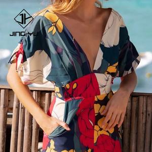 Mono con Cuello en V, Diseño Personalizado, Impresión Digital, Estilo Hawaiano, Traje de Playa de una Pieza para Mujer, Oferta 2024 - Product Image 5