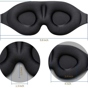 Masque de sommeil 3D anti-lumière <span class=keywords><strong>pour</strong></span> femme, cadeau promotionnel, voyage en extérieur, polyester respirant, avec logo personnalisé - Product Image 3