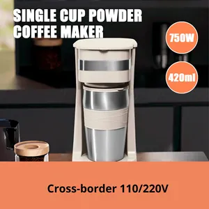 Machine à café portable en plastique pour le commerce extérieur transfrontalier, usage domestique et professionnel, grains de café américains, <span class=keywords><strong>filtre</strong></span> à goutte à tasse unique - Product Image 4