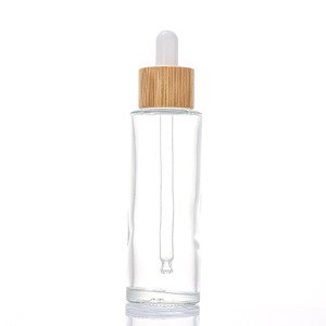 Custom Empty Cosmetic Packaging Eye Drops and Essential Oil Cylinder Transparent Glass Dropper Bottles 100ml Skincare <strong>Essence</strong> - Product Image 3