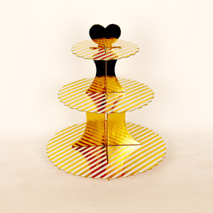 Espositore per cupcake con doratura in carta a tre strati, festa di compleanno, decorazione per torta, cremagliera per dessert da sposa - Product Image 6