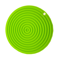 Tapis de dessous de plat en silicone rond polyvalent et antidérapant résistant à la chaleur sans BPA pour les casseroles chaudes Protection de la table à manger de cuisine
