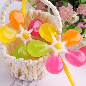 Sucette tournante colorée en forme de moulin à vent, bonbons créatifs pour enfants, friandises de loisirs, texture dure, saveurs fruitées, emballées en bouteille - Product Image 4